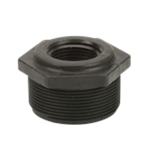 2" MNPT x 1" FNPT Banjo® Black Fiberglass-Reinforced Polypropylene Reducer Bushing