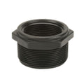 2" MNPT x 1-1/2" FNPT Banjo® Black Fiberglass-Reinforced Polypropylene Reducer Bushing