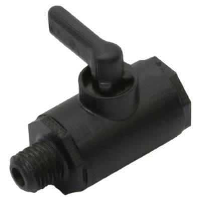 1/2" FNPT x 1/2" MNPT Banjo® Black Fiberglass-Reinforced Polypropylene Micro Valve