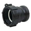 2" Male Adapter x 2" Buttress Banjo® Black Fiberglass-Reinforced Polypropylene Quick Disconnect Coupling with Santoprene™ Gasket