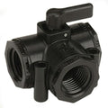 1/2" FNPT Side Load Banjo® Black Fiberglass-Reinforced Polypropylene Micro Valve