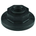 1" Manifold Flange Banjo® Black Fiberglass-Reinforced Polypropylene Plug with 1/4" FNPT Through Port