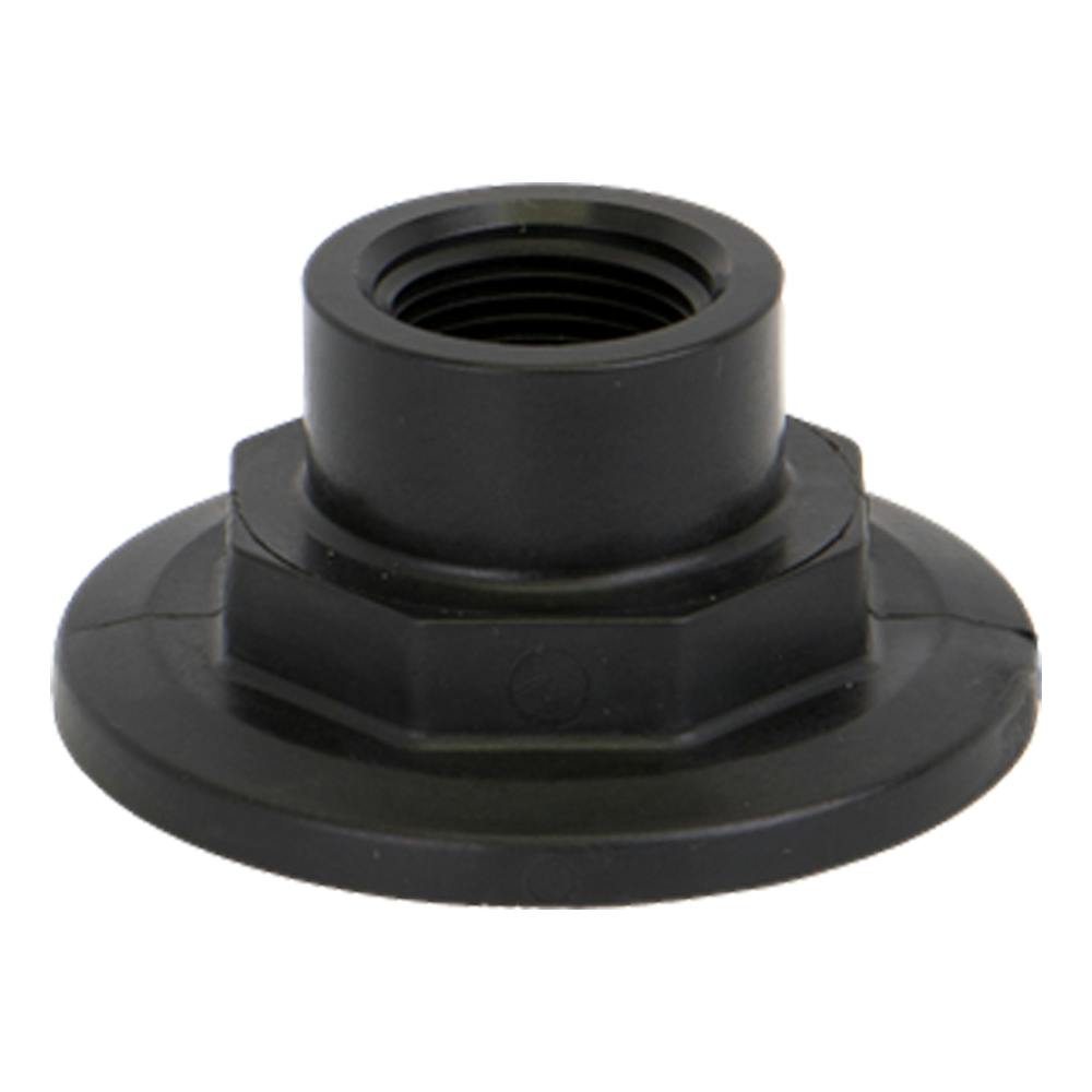 2" Manifold Flange Banjo® Black Fiberglass-Reinforced Polypropylene Plug with 3/4" FNPT Through Port