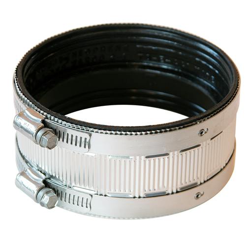 4" Standard No-Hub Coupling with 2 Clamps