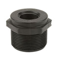 1-1/2" MNPT x 3/4" FNPT Banjo® Black Fiberglass-Reinforced Polypropylene Reducer Bushing