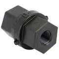 1/2" FNPT Banjo® Black Fiberglass-Reinforced Polypropylene Check Valve with EPDM Seal