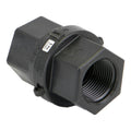 1" FNPT Banjo® Black Fiberglass-Reinforced Polypropylene Check Valve with EPDM Seal