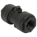 1" FNPT x 1" FNPT Banjo® Black Fiberglass-Reinforced Polypropylene Pinch Valve with EPDM Gasket