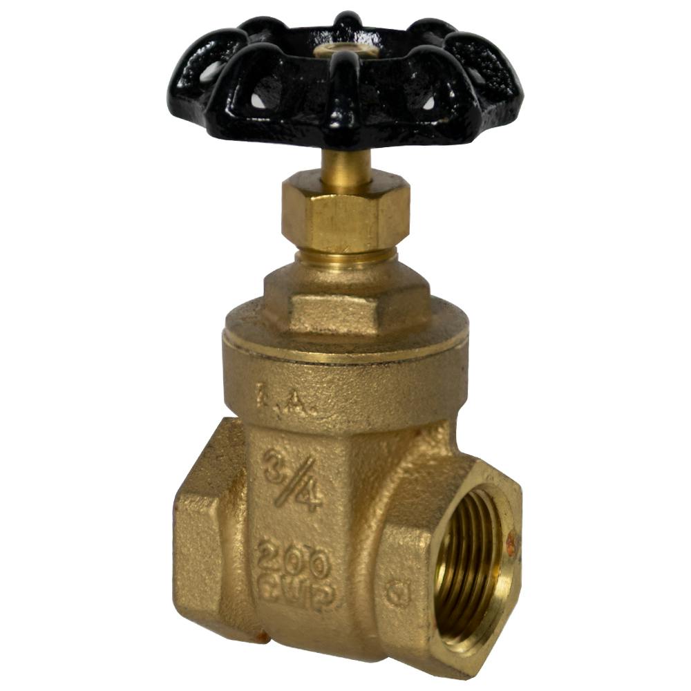 3/4" FNPT No-lead Brass Gate Valve