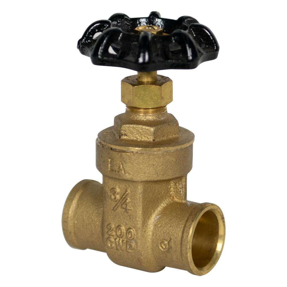 3/4" CTS Sweat No-Lead Brass Gate Valve