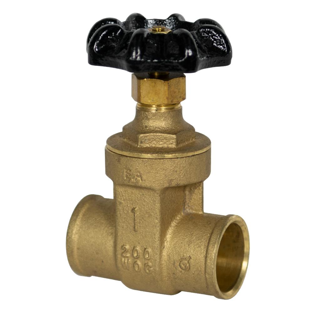 1" CTS Sweat No-Lead Brass Gate Valve
