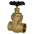 1-1/2" CTS Sweat No-Lead Brass Gate Valve