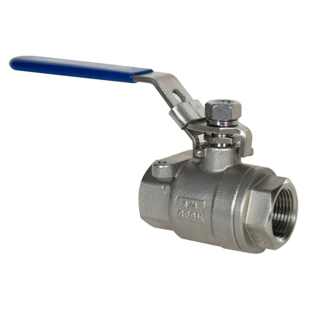 3/4" FNPT 316 Stainless Steel Full Port Ball Valve