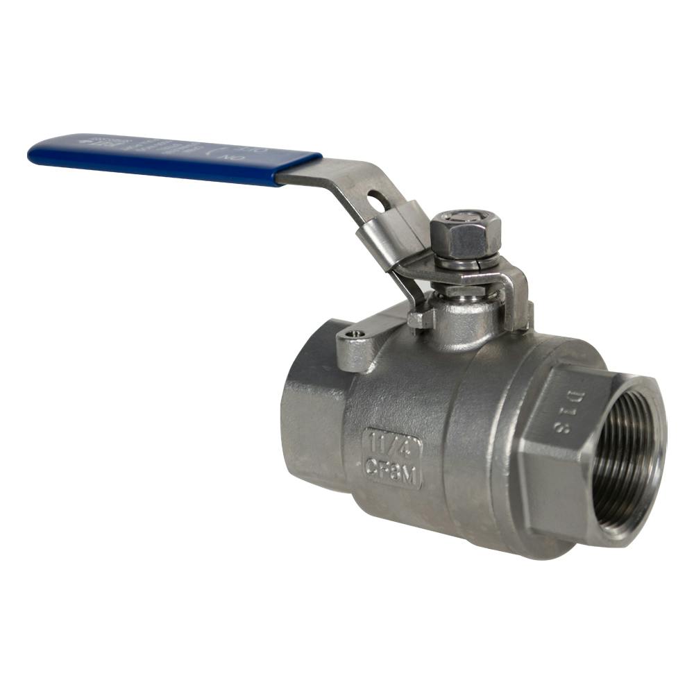 1-1/4" FNPT 316 Stainless Steel Full Port Ball Valve