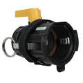 1" Female Coupler Banjo® Black Fiberglass-Reinforced Polypropylene Dry Fit™ Disconnect Ball Valve with FKM Seal