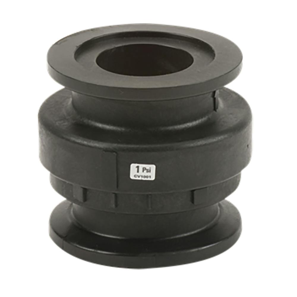 2" Manifold Flange Banjo® Black Fiberglass-Reinforced Polypropylene Check Valve with EPDM Seal - Up to 152 gpm