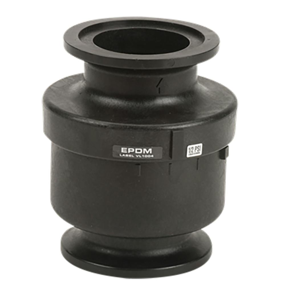2" Manifold Flange Banjo® Black Fiberglass-Reinforced Polypropylene Full Port Check Valve with EPDM Seal - Up to 180 gpm