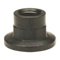 1" Manifold Flange Banjo® Black Fiberglass-Reinforced Polypropylene Plug with 1/2" FNPT Through Port