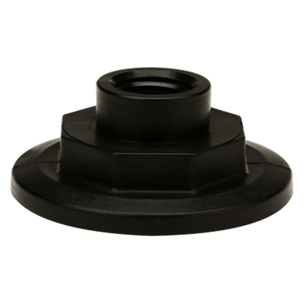 2" Manifold Flange Banjo® Black Fiberglass-Reinforced Polypropylene Plug with 1/2" FNPT Through Port