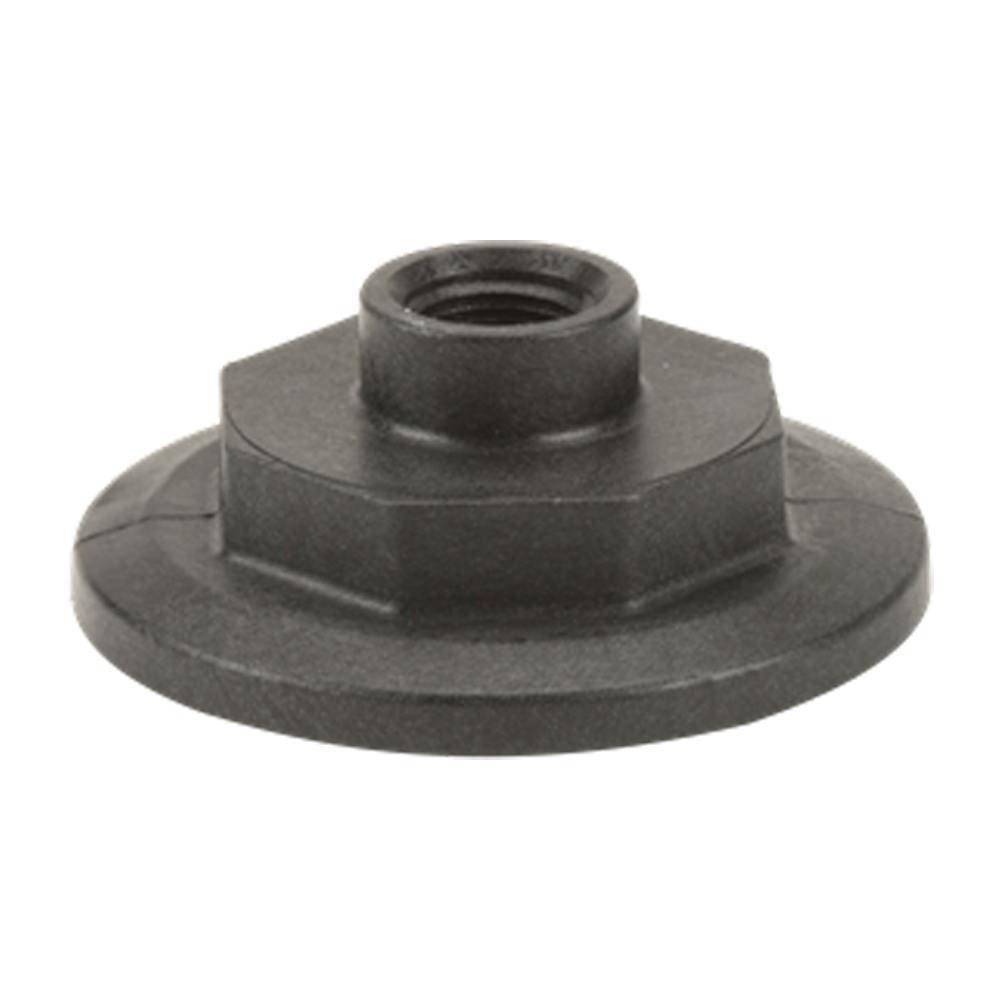 2" Full Port Manifold Flange Banjo® Black Fiberglass-Reinforced Polypropylene Plug with 3/8" FNPT Through Port