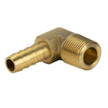 3/8" MNPT x 3/8" Hose Barb Brass Male 90° Elbow
