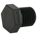 1/4" MNPT Banjo® Black Fiberglass-Reinforced Polypropylene Pipe Plug