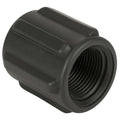 3/8" FNPT Banjo® Black Fiberglass-Reinforced Polypropylene Pipe Coupling