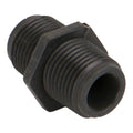 3/8" MNPT x Short Banjo® Black Fiberglass-Reinforced Polypropylene Pipe Nipple
