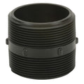 3" MNPT x Short Banjo® Black Fiberglass-Reinforced Polypropylene Pipe Nipple