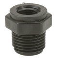 1/2" MNPT x 1/4" FNPT Banjo® Black Fiberglass-Reinforced Polypropylene Reducer Bushing