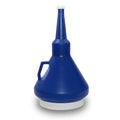Dark Blue 1-1/4 Quart Double Capped Funnel