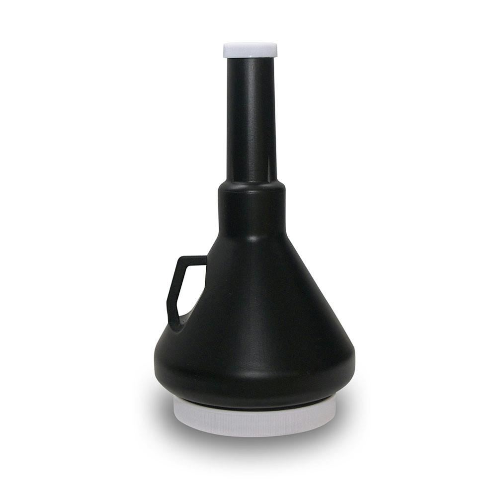 Black 1-1/3 Quart Double Capped Funnel
