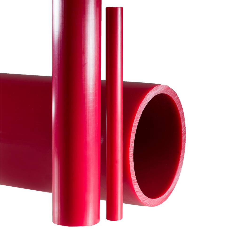 3/4" Coretec® Red Kynar® PVDF Schedule 80 Pipe - 10' Length