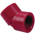 1/2" FNPT x 1/2" FNPT Chemtrol® Red Kynar® PVDF Schedule 80 Threaded 45° Elbow