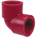 1" FNPT x 1" FNPT Chemtrol® Red Kynar® PVDF Schedule 80 Threaded 90° Elbow