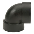 3" FNPT x 3" FNPT Banjo® Black Fiberglass-Reinforced Polypropylene 90° Pipe Elbow