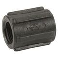 1" FNPT x 3/4" FNPT Banjo® Black Fiberglass-Reinforced Polypropylene Pipe Reducing Coupling