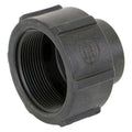 2" FNPT x 1/2" FNPT Banjo® Black Fiberglass-Reinforced Polypropylene Pipe Reducing Coupling