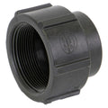 2" FNPT x 1-1/4" FNPT Banjo® Black Fiberglass-Reinforced Polypropylene Pipe Reducing Coupling