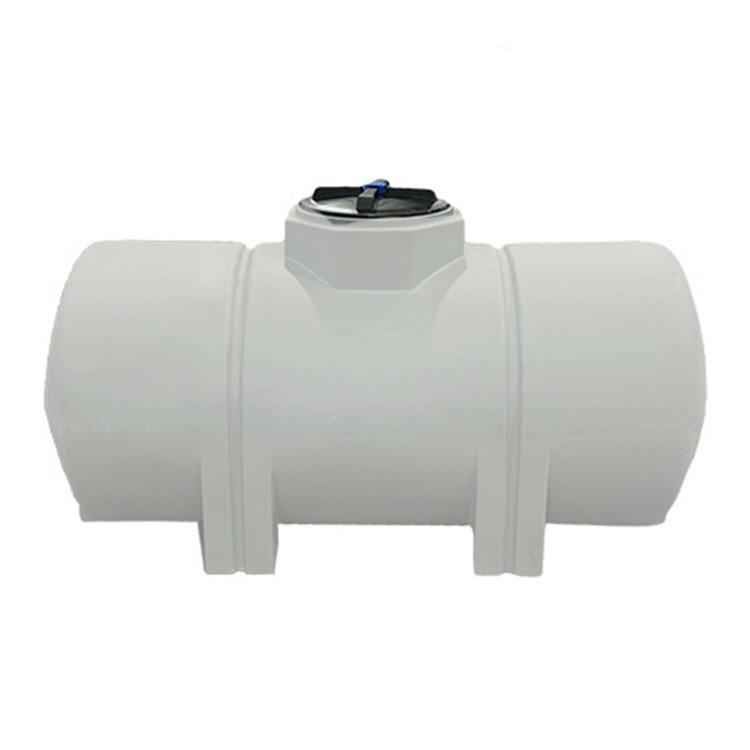 330 Gallon Natural XLPE ProChem® Horizontal Leg Tank (1.9 Specific Gravity) with 16" Twist Lid - 36" Dia. x 80" L