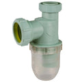 1-1/2" Schedule 40 Labline® Green Polypropylene Acid Waste "P" Universal Trap with Clear Base