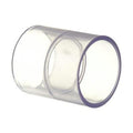 1-1/4" Clear Schedule 40 PVC Slip Coupling