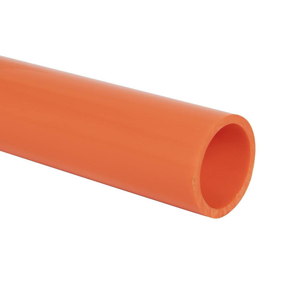 1-1/4" Schedule 40 Orange PVC Furniture-Grade Pipe - 10' Length