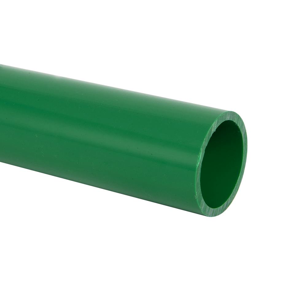 1-1/4" Schedule 40 Green PVC Furniture-Grade Pipe - 10' Length