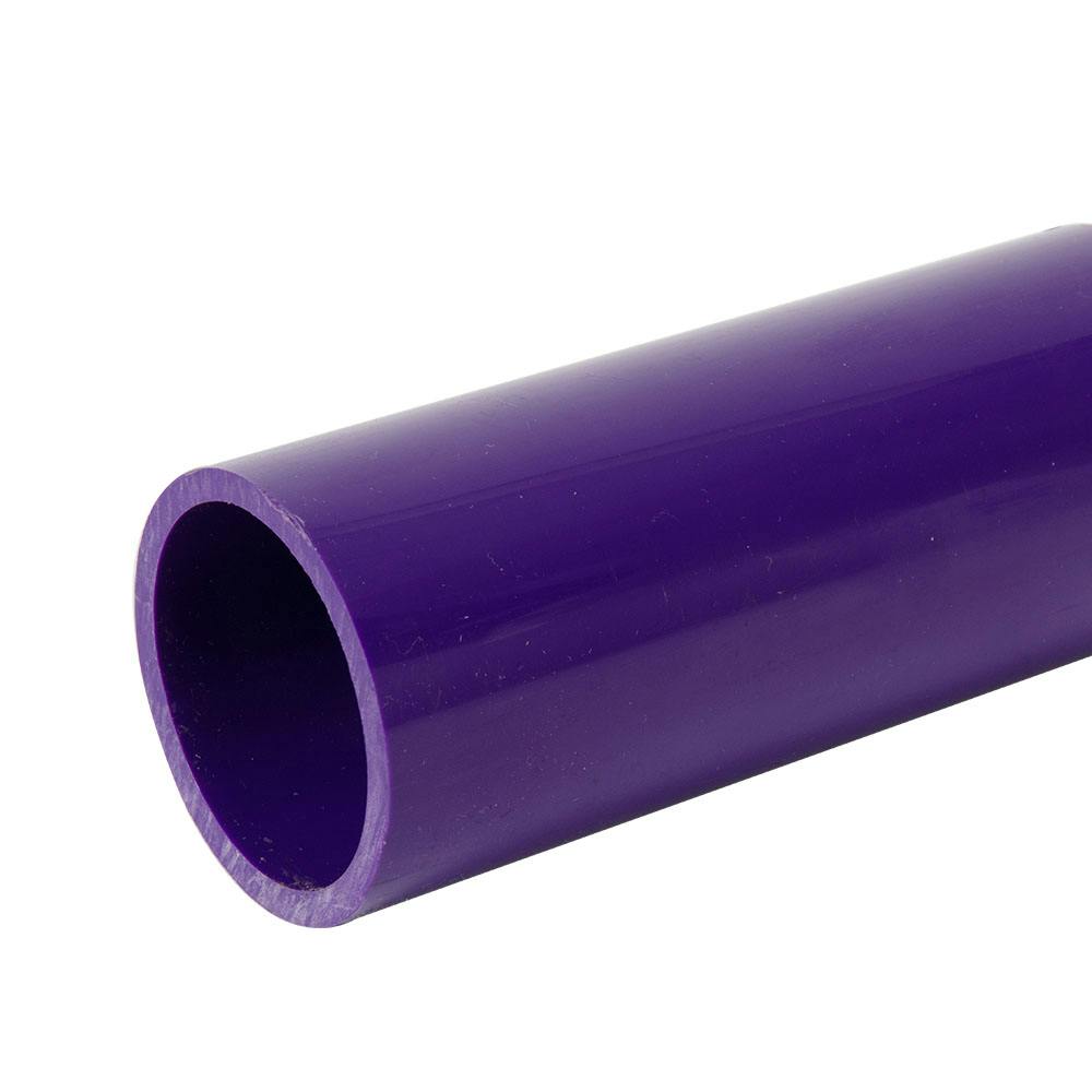 1-1/4" Schedule 40 Purple PVC Furniture-Grade Pipe - 5' Length