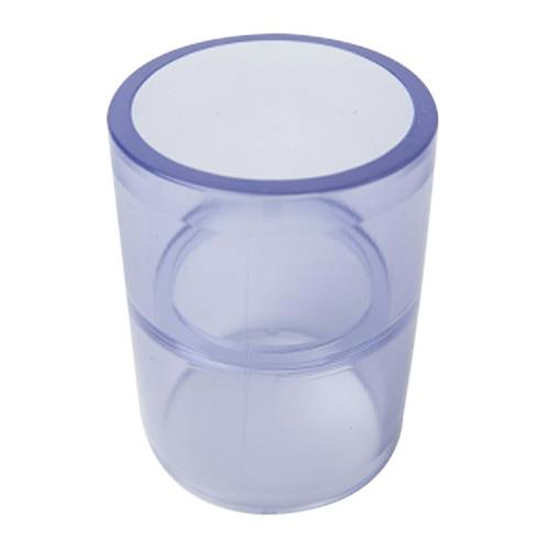1-1/4" DuraClear UV Schedule 40 Clear PVC Furniture-Grade Socket External Straight Coupling