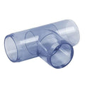 1/2" DuraClear UV Schedule 40 Clear PVC Furniture-Grade Socket Tee