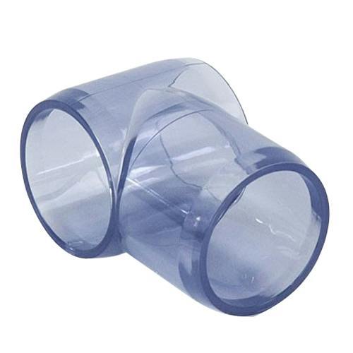 1-1/2" DuraClear UV Schedule 40 Clear PVC Furniture-Grade Socket Slip Tee