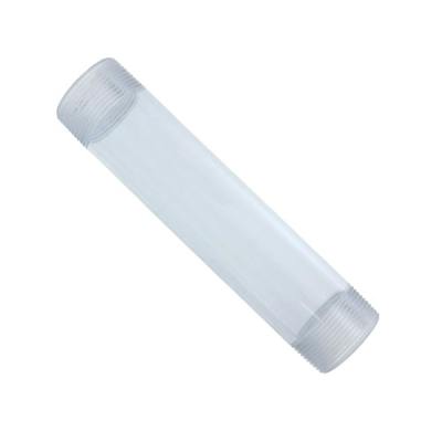 1" MNPT x 4" L Schedule 80 Clear PVC Pipe Nipple