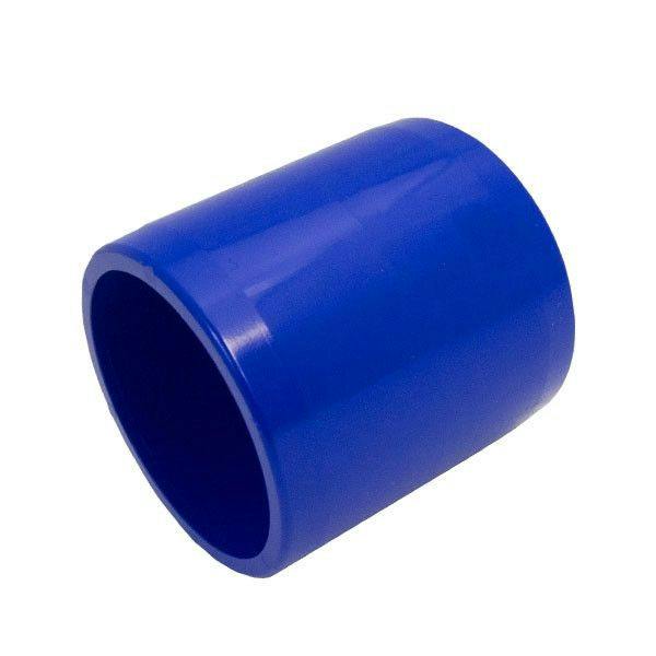 1-1/4" Schedule 40 Blue PVC Furniture-Grade Socket External Straight Coupling